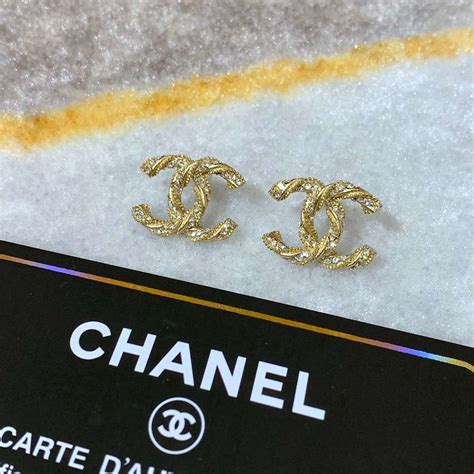 chanel double c earrings gold|Chanel double c earrings sale.